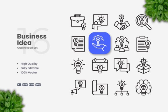 Business Idea Icons for Flexible and Professional Projects