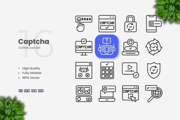 Captcha Icons in Modern Design