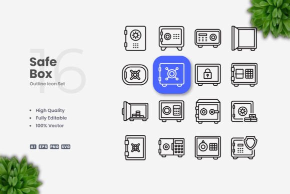 Safe Box Icons: A Versatile Design Solution for Modern Projects