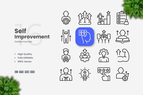Self Improvement Icons: Strategic Visual Tools for Clear Communication and Effective Design