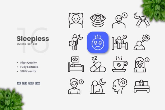 Sleepless Icons: Sleek, Versatile, and Ready for Any Project