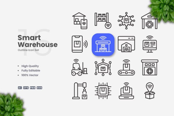 Smart Warehouse Icons: The Power of Simple and Clean Icon Design for Modern Digital Projects