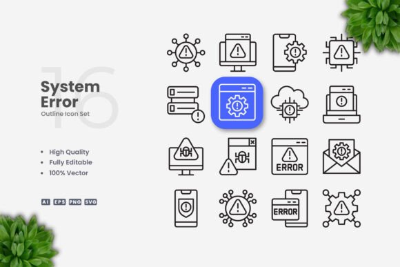System Error Icons Made Simple for Any Creative Project