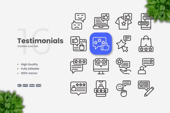 Testimonials Icons for Every Creator and Professional