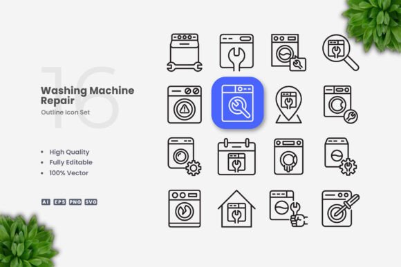 The Complete Guide to Washing Machine Repair Icons: Simple, Clean Design for Every Platform