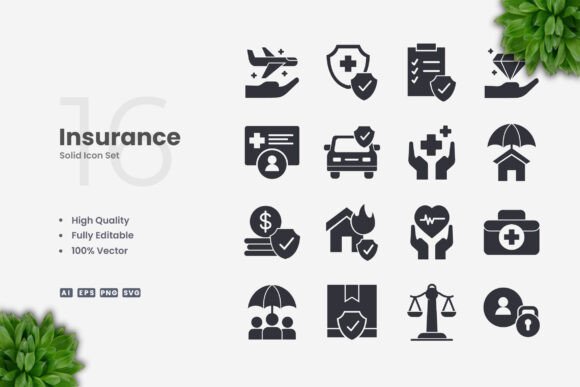The Versatility of Insurance Solid Icons in Modern Visual Communication