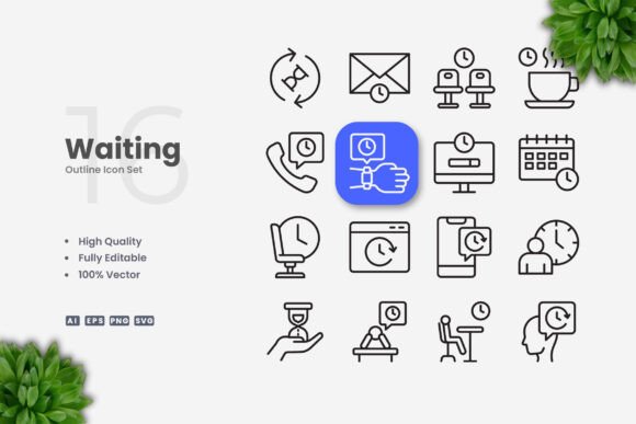 Waiting Icons: Clean Designs for Every Project